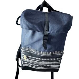 HEX Navy Zippered  Backpack DT8919 • Preowned